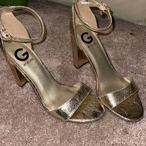 Gold Guess Heels